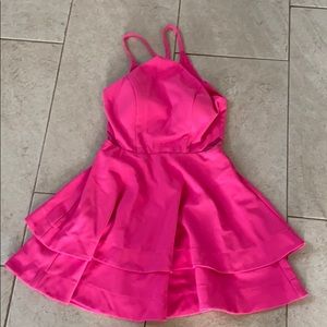 Pink mini dress